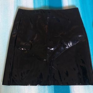 Latex black skirt